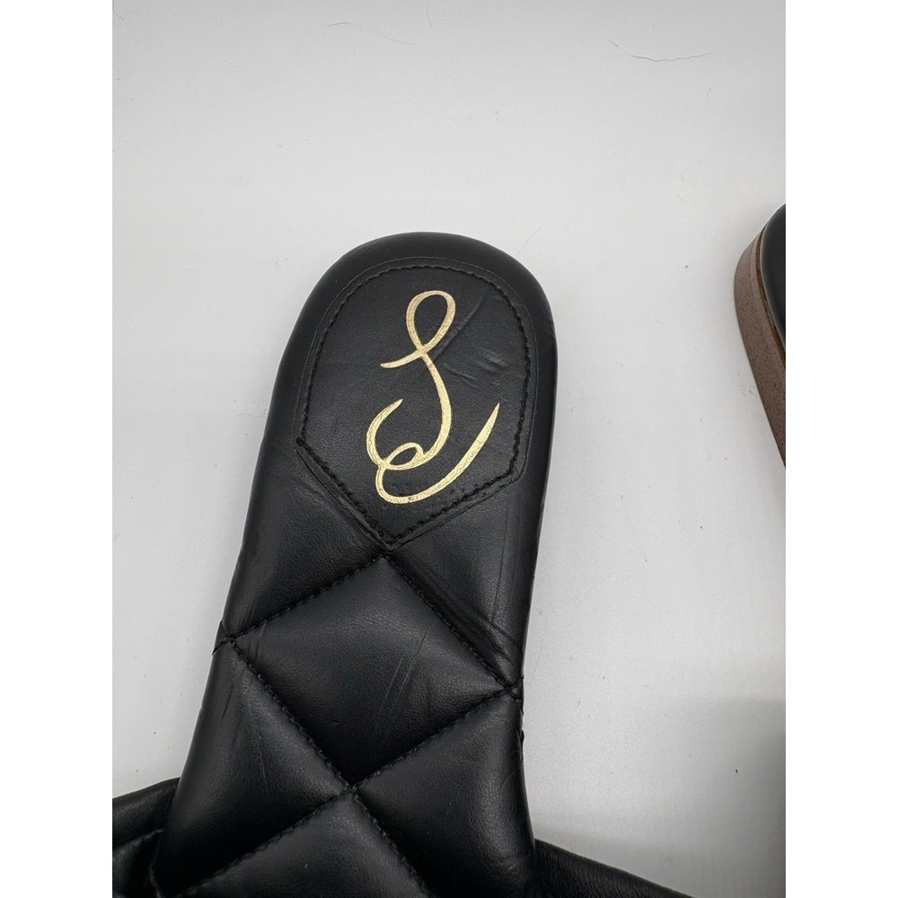 Sam Edelman Women's Black Leather Briar Slide Sandals, Size 8 - Picture 2 of 8
